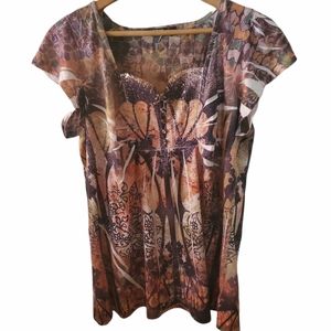 APT.9 Butterfly Shirt Size L